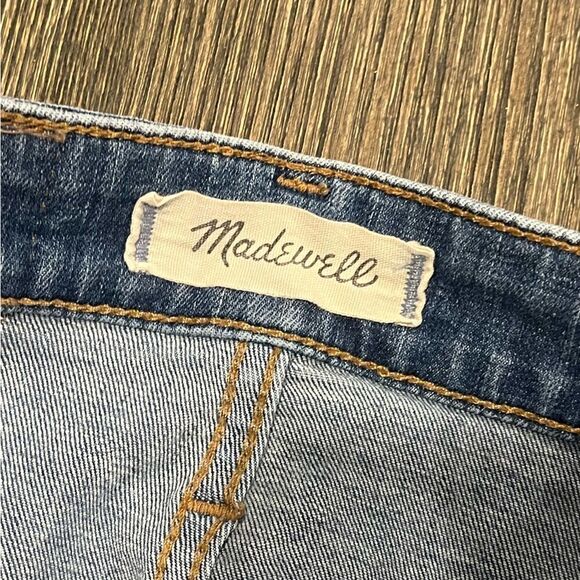 Madewell Medium Wash 9 Inch Mid Rise Ripped Knee Distressed Skinny Jeans Size 25 - Picture 8 of 11